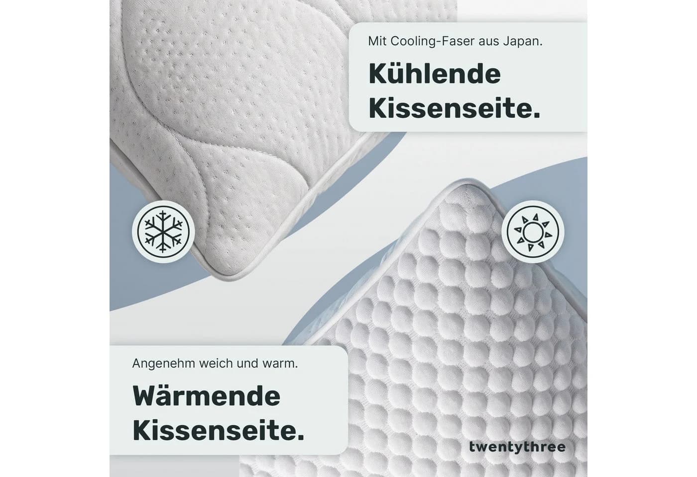 twenty:three® Nackenkissen CloudSense+ Atmungsaktiv Ultraweich TENCEL™ Lyocell - Bild 3