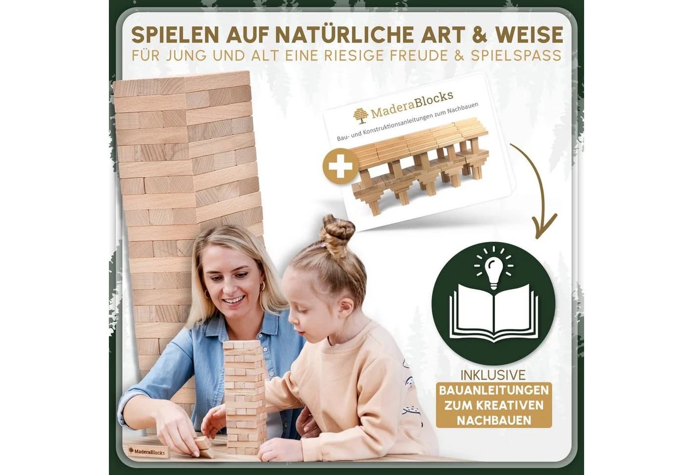 MaderaBlocks Holzbausteine Natur Buchenholz Made in Germany - Bild 5