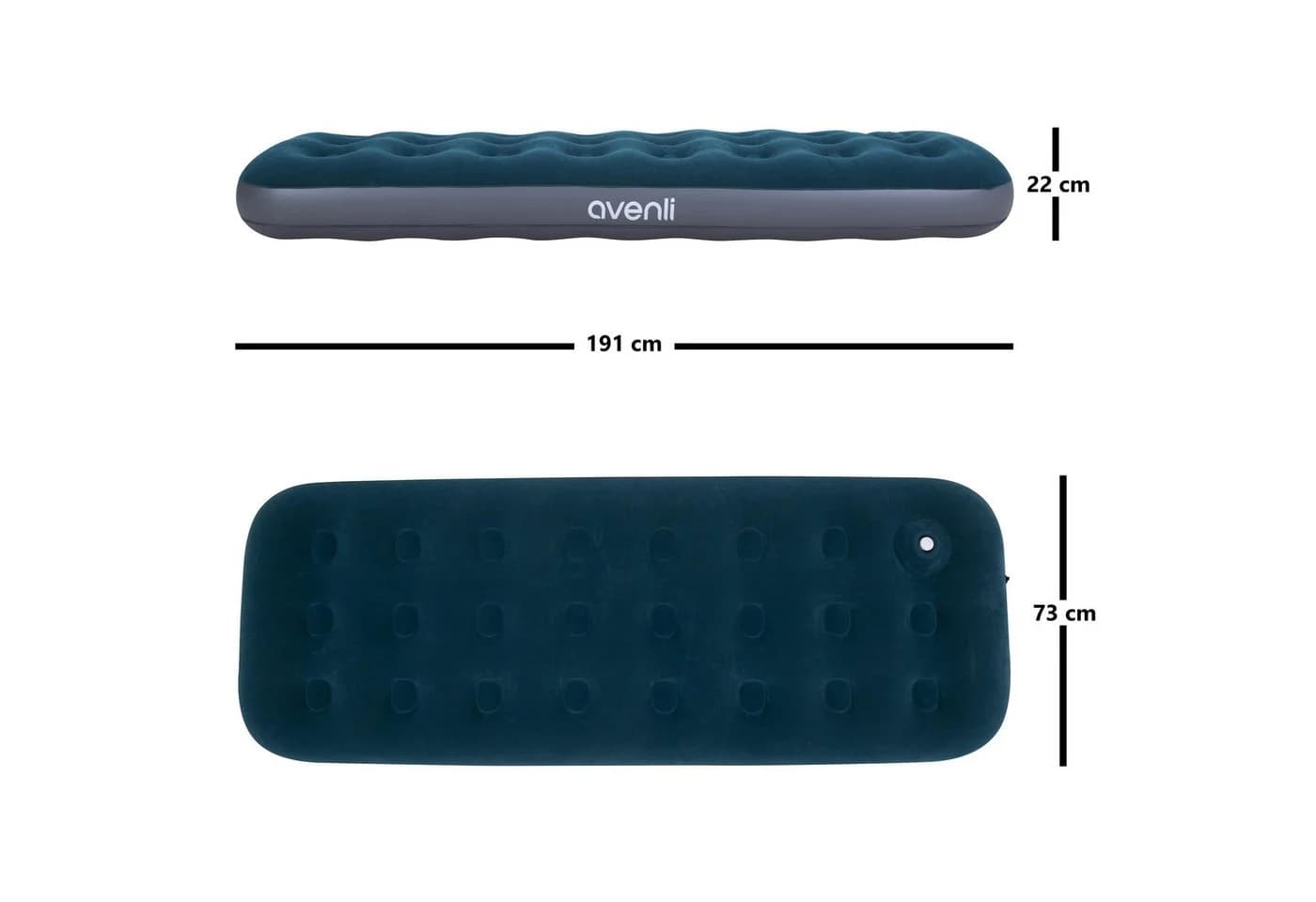 Avenli Luftbett Luftmatratze Camping 191x73x22cm für 1 Person - Bild 4