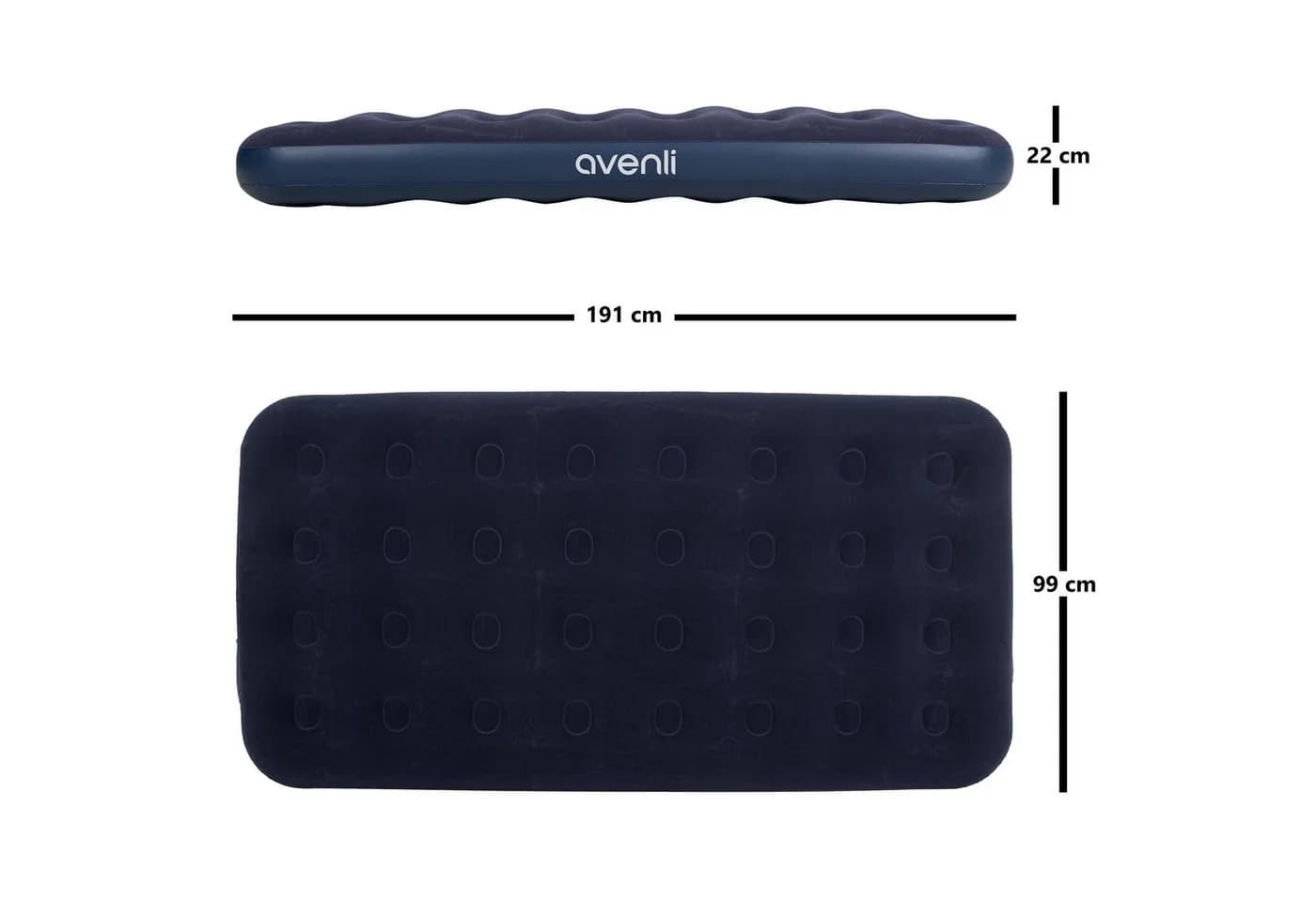 Avenli Luftmatratze Camping blau Twin-Size - Bild 3