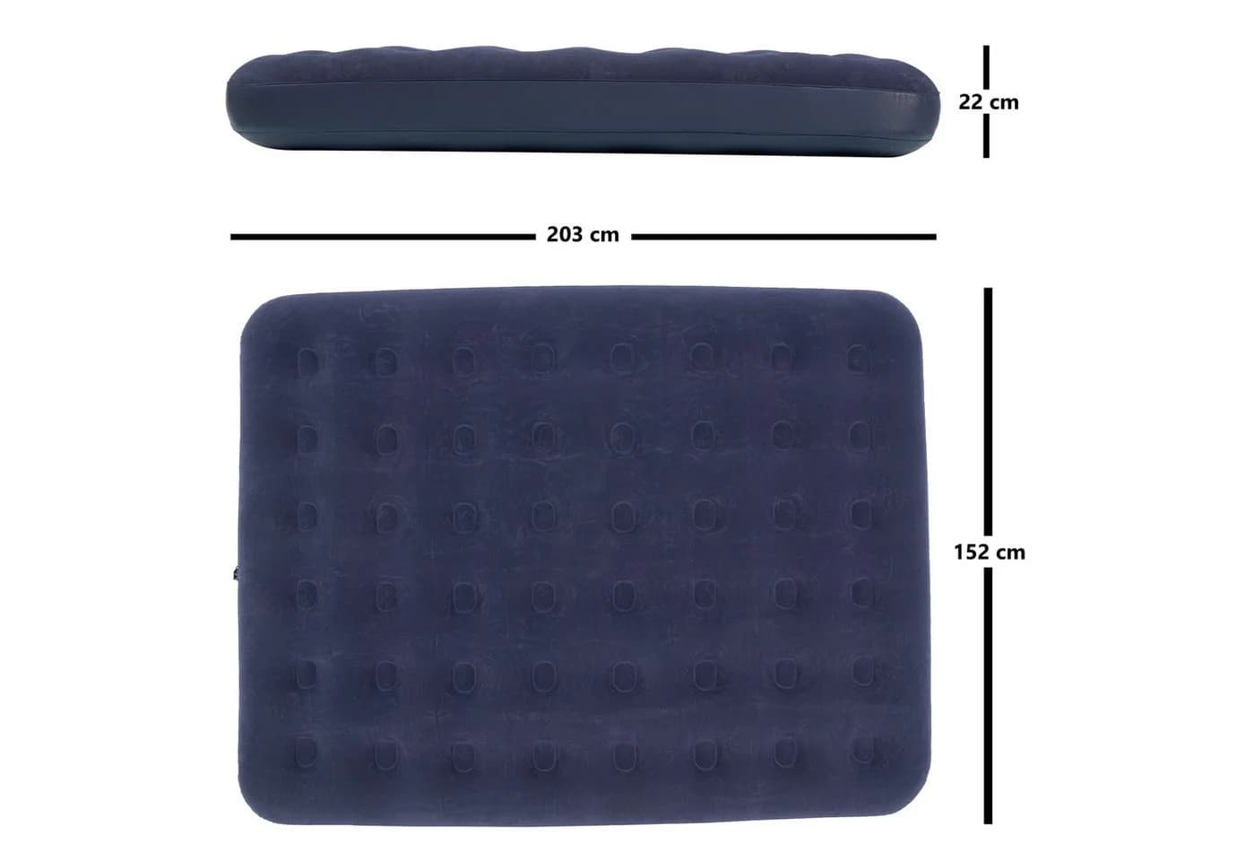 Avenli Luftbett Luftmatratze Camping 203x152x22cm mit Pumpe - Bild 5