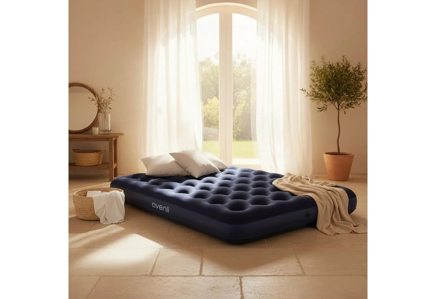 Avenli Luftbett Luftmatratze Camping 203x152x22cm für 2 Personen - Bild 4