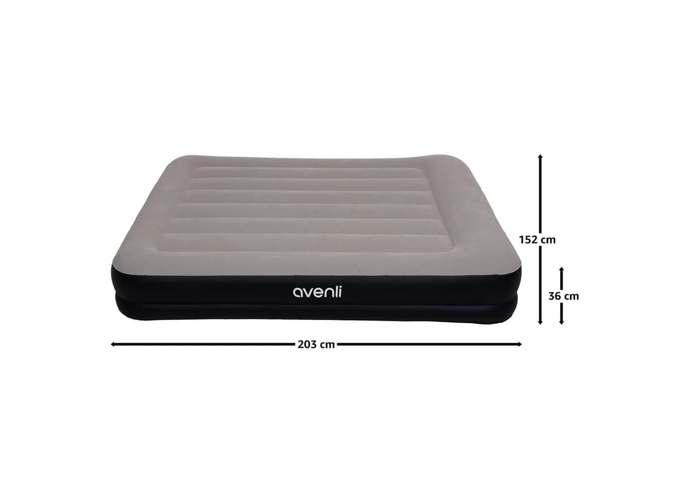 Avenli Luftmatratze Queen-Size mit Elektropumpe grau/schwarz - Bild 5