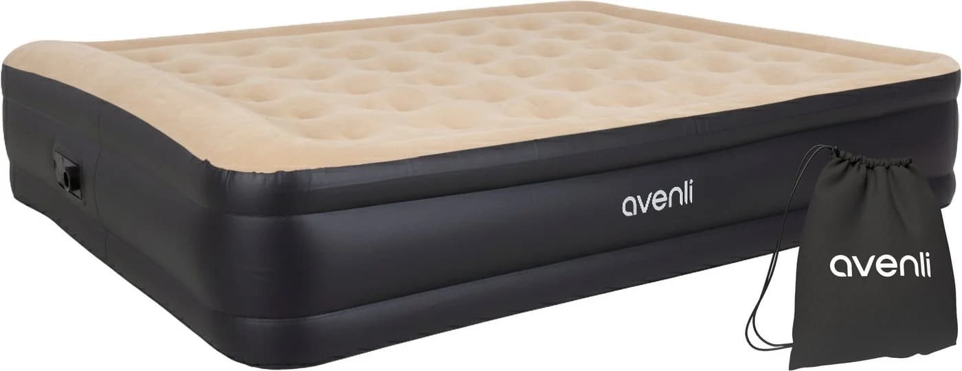 Avenli Luftmatratze Queen-Size mit Elektropumpe Beige/Blau - Bild 2