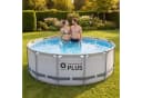 Avenli Framepool Frame Plus Pool 366x100 cm Grau Stahlrahmen Bild 1
