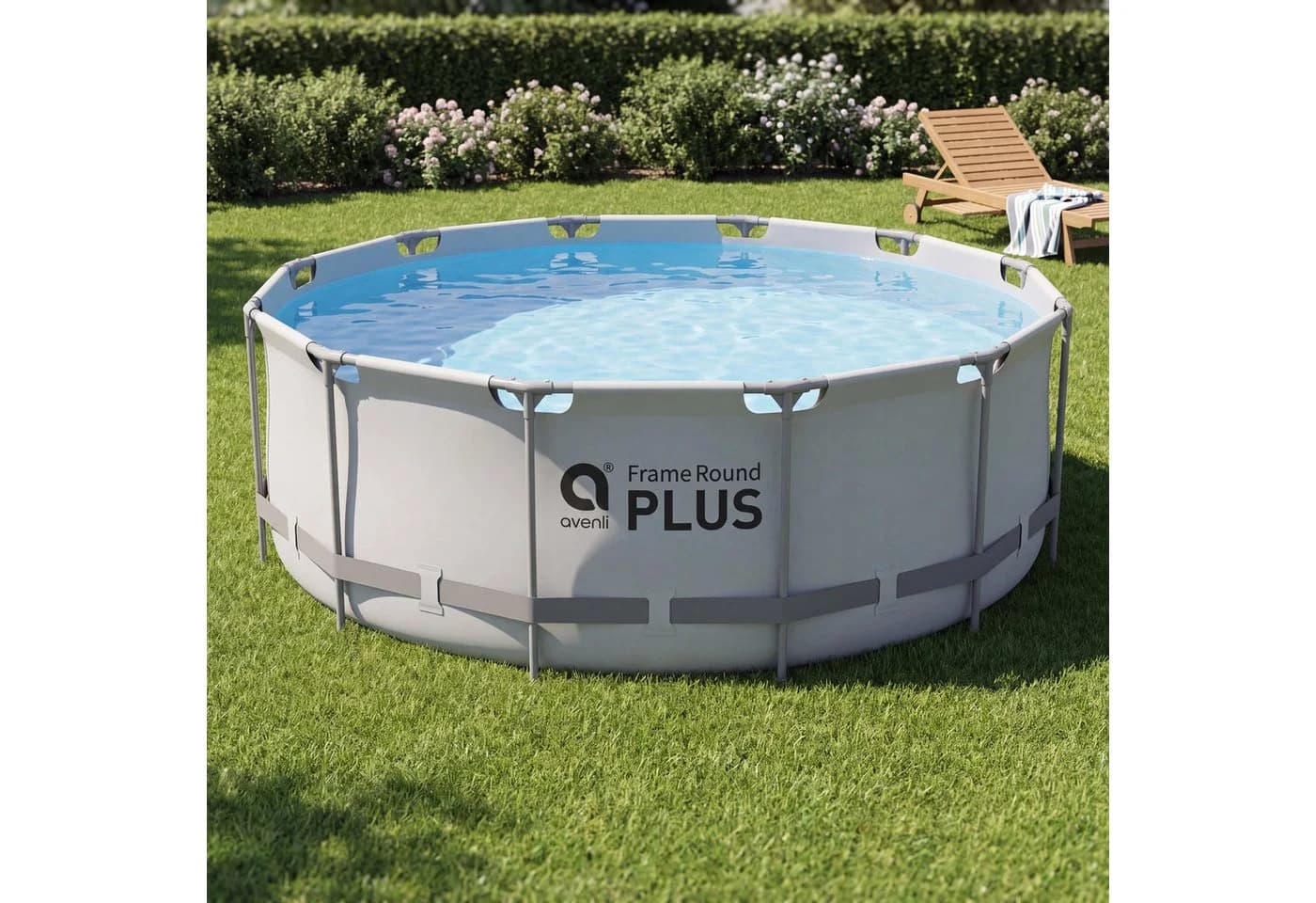 Avenli Framepool Frame Plus Pool 366x100 cm Grau Stahlrahmen - Bild 4