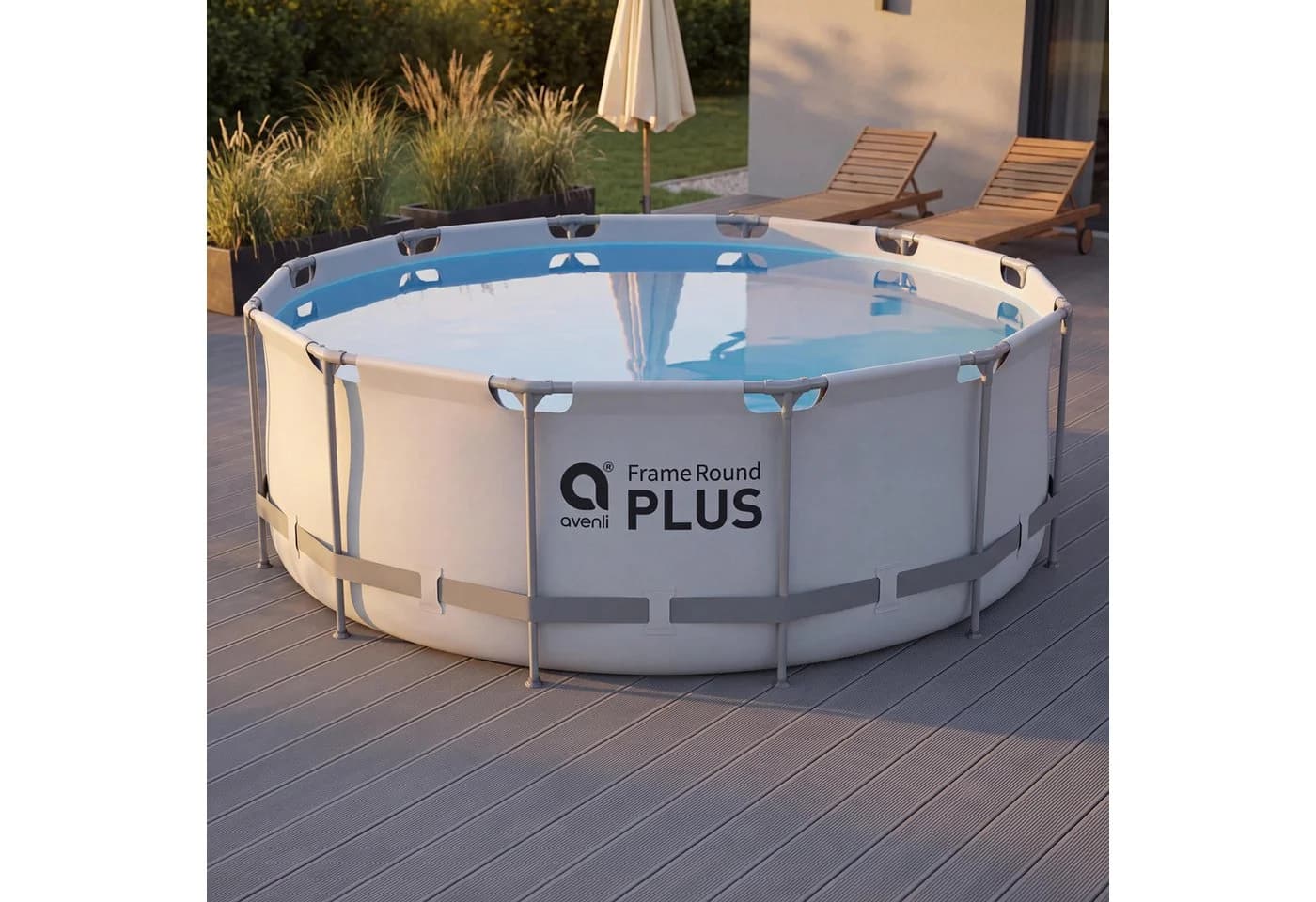 Avenli Framepool Frame Plus Pool 366x100 cm Grau Stahlrahmen - Bild 5