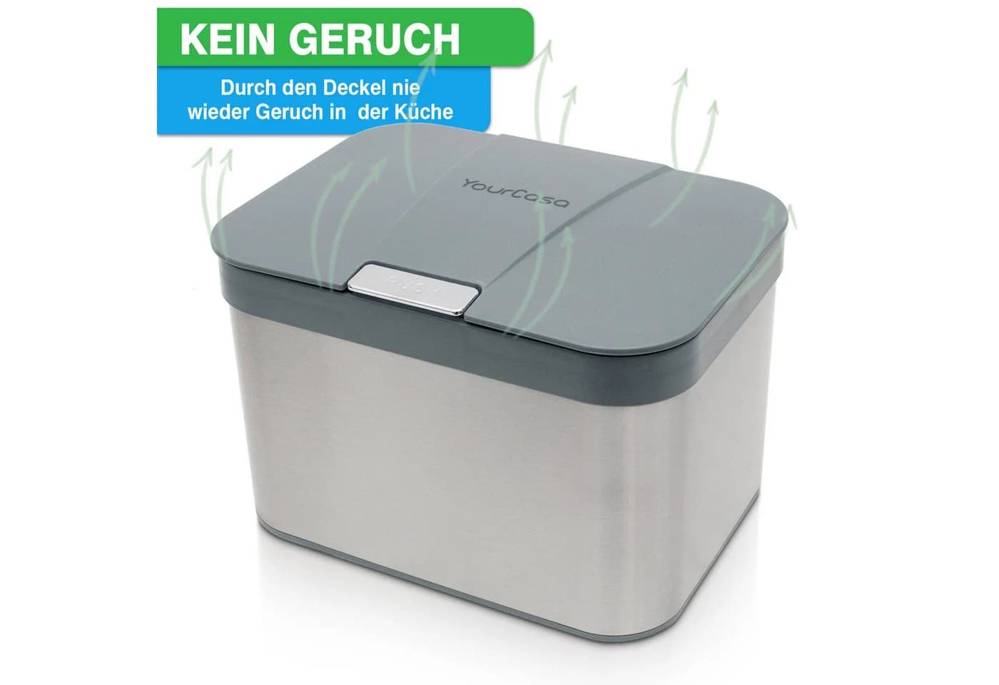 YourCasa Biomülleimer Edelstahl 4,3L mit Knopfdruck - Bild 4