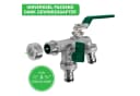 YourCasa Kugelhahn Wasserhahn Garten 1/2 & 3/4 Zoll aus Messing Bild 3