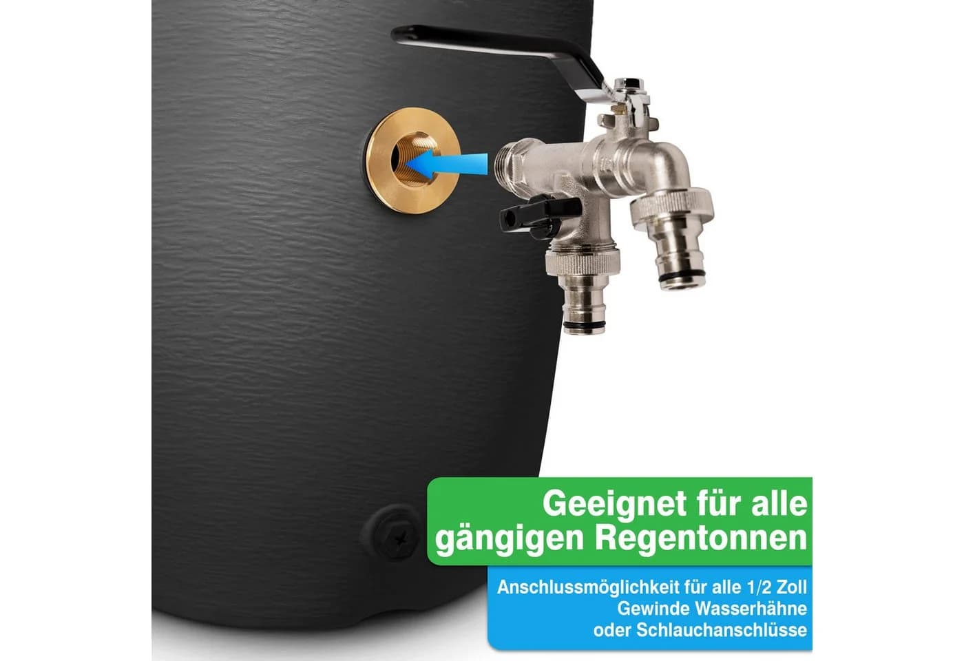 YourCasa Regentonne Universal Regentonnendurchführung Messing - Bild 5