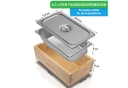 YourCasa Biomülleimer Küche Bambus & Edelstahl 4l Bild 5