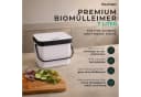 YourCasa Biomülleimer Küche 7L Weiß mit Halterung, Sieb und Deckel Bild 1