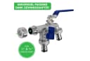 YourCasa Kugelhahn Wasserhahn Garten 1/2 Zoll & 3/4 Zoll aus Messing Bild 3