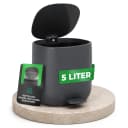 YourCasa Mülleimer Bad 5L Anthrazit Soft Close Fußpedal Bild 2