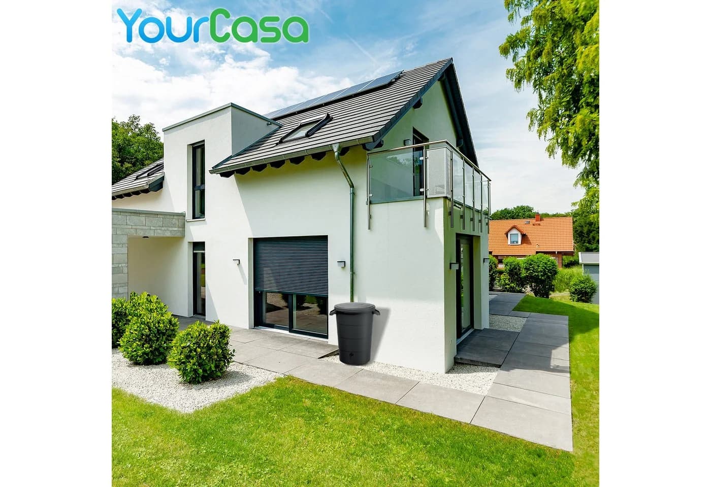 YourCasa Regentonne 80 Liter Regenfass Wetterfest