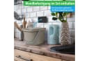 YourCasa Biomülleimer Küche 6L mit Wandhalterung Beige/Braun Bild 3