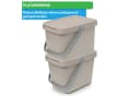 YourCasa Biomülleimer Küche 6L mit Wandhalterung Beige/Braun Bild 5