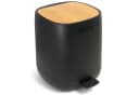 YourCasa Mülleimer Bad 5L Schwarz Kunststoff Weizenstroh Bild 2