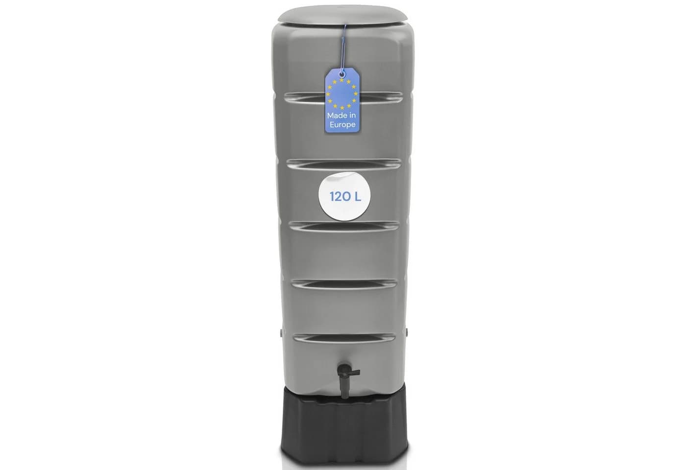 YourCasa Regentonne 120L Grau mit Standfuß - Bild 2