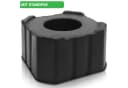 YourCasa Regentonne 120L Schmal Schwarz mit Standfuß Bild 5
