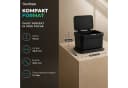 YourCasa Biomülleimer Küche 5L Schwarz mit Knopfdruck-Mechanismus Bild 5