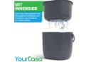 YourCasa Biomülleimer Küche 6L Anthrazit Spülmaschinenfest mit Sieb Bild 3