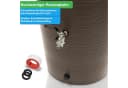 YourCasa Regentonne 240 Liter Aquasplash Braun Messing Wasserhahn Bild 3