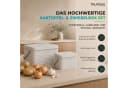 YourCasa Kartoffelkiste Storra 2er Set Metall Zwiebelbehälter Bild 1