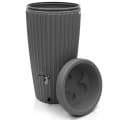 YourCasa Regentonne 240 Liter Grau mit Messinghahn Bild 2