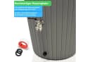 YourCasa Regentonne 240 Liter Grau mit Messinghahn Bild 3