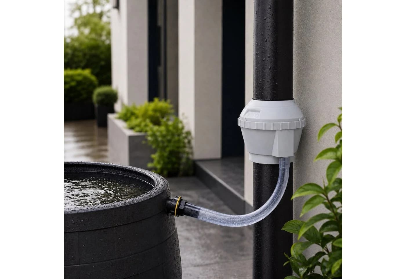 YourCasa Regensammler Set QuickFlow Grau mit Filter und Wintermodus