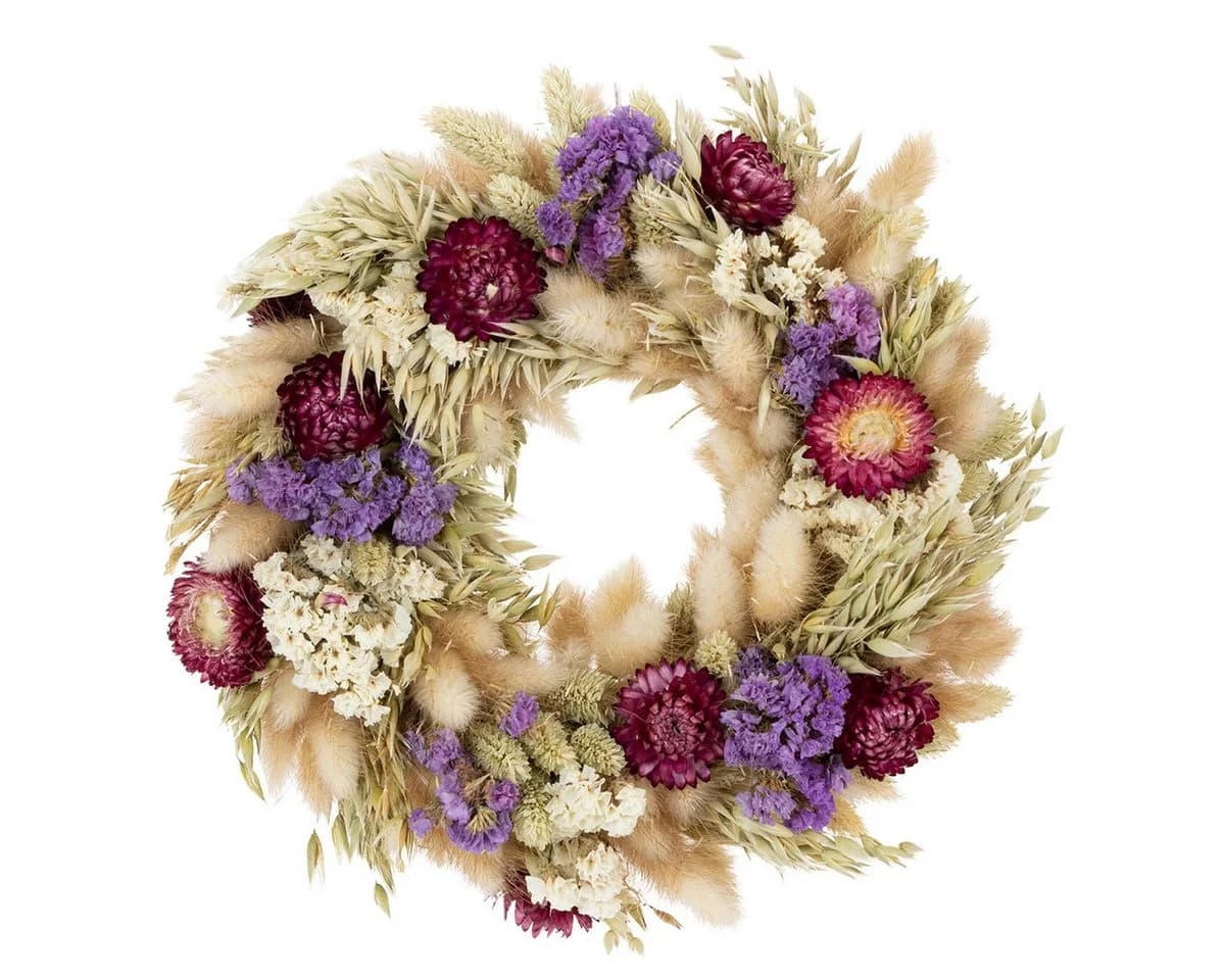 H. Andreas Belles fleurs Trockenblumenkranz Mehrfarbig Handgefertigt - Bild 2