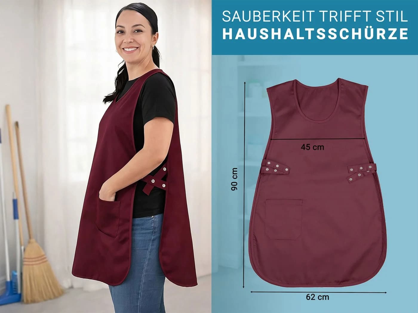 ZOLLNER Kochschürze 65% Polyester 35% Baumwolle - Bild 4