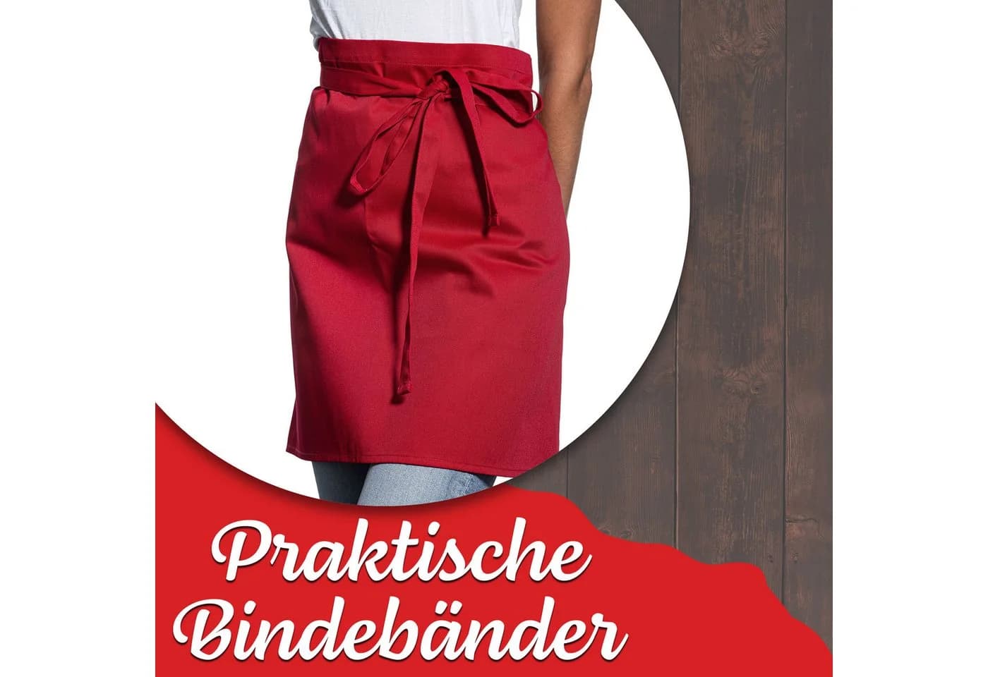 ZOLLNER Kochschürze 50 x 80 cm 65% Polyester 35% Baumwolle - Bild 4