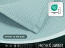 ZOLLNER Wohndecke 150x200 cm 100% Baumwolle Hellblau Bild 5