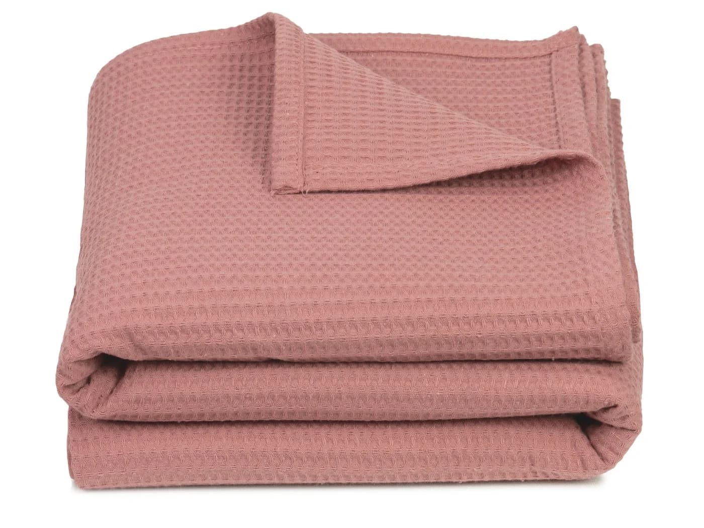 ZOLLNER Wohndecke 150x200 cm Rosa 100% Baumwolle - Bild 2