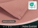 ZOLLNER Wohndecke 150x200 cm Rosa 100% Baumwolle Bild 5