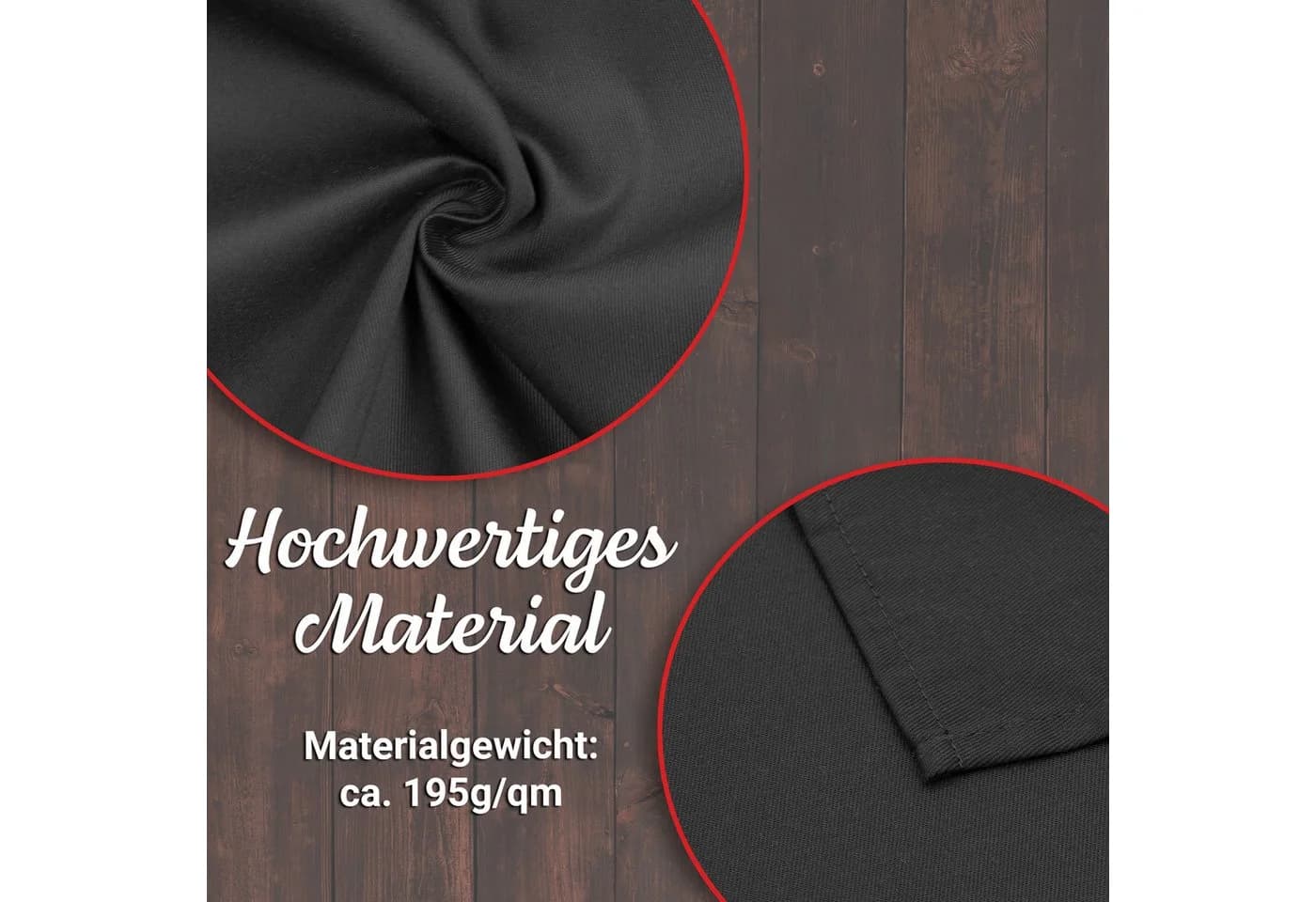 ZOLLNER Kochschürze Schwarz 65% Polyester 35% Baumwolle