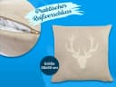 ZOLLNER Kissenbezug 2er Set 50x50cm Baumwolle Polyacryl Beige Bild 4