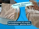 ZOLLNER Kissenbezug 2er Set 50x50cm Baumwolle Polyacryl Beige Bild 5