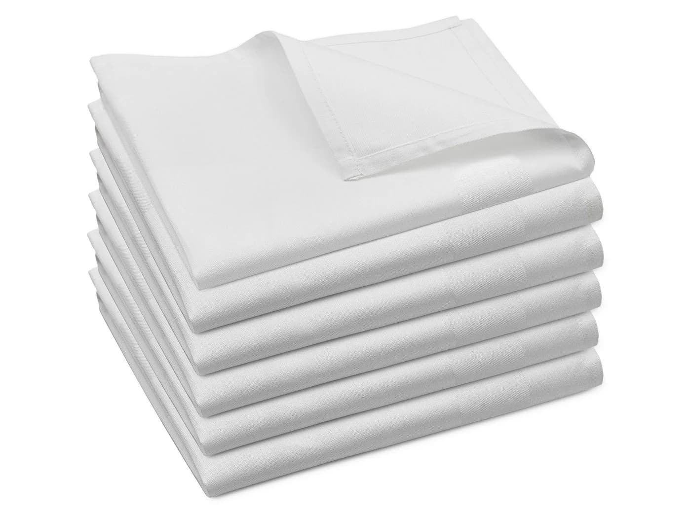 ZOLLNER Stoffserviette Set 6 St 50x50 cm Baumwolle Weiß - Bild 2