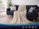 ZOLLNER Wohndecke 150x200 cm Beige 100% Polyacryl Bild 4