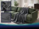 ZOLLNER Wohndecke 150x200 cm Anthrazit 100% Polyacryl Bild 1