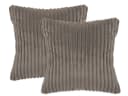 ZOLLNER Kissenbezug 40x40 cm 2er Set Grau Polyester Mikrofaser Bild 2