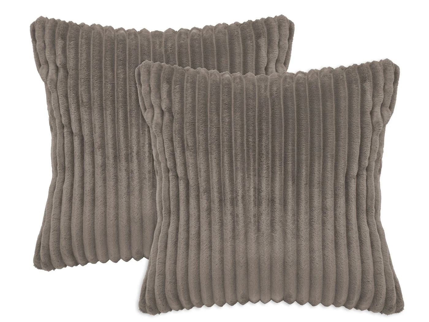 ZOLLNER Kissenbezug 40x40 cm 2er Set Grau Polyester Mikrofaser - Bild 2