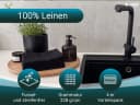 ZOLLNER Geschirrtuch Set 4-tlg Schwarz 100% Leinen Bild 1