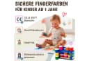 7 Artists Fingerfarben Kinder Set 6x60ml - Bunte Gouachefarben abwaschbar Bild 1
