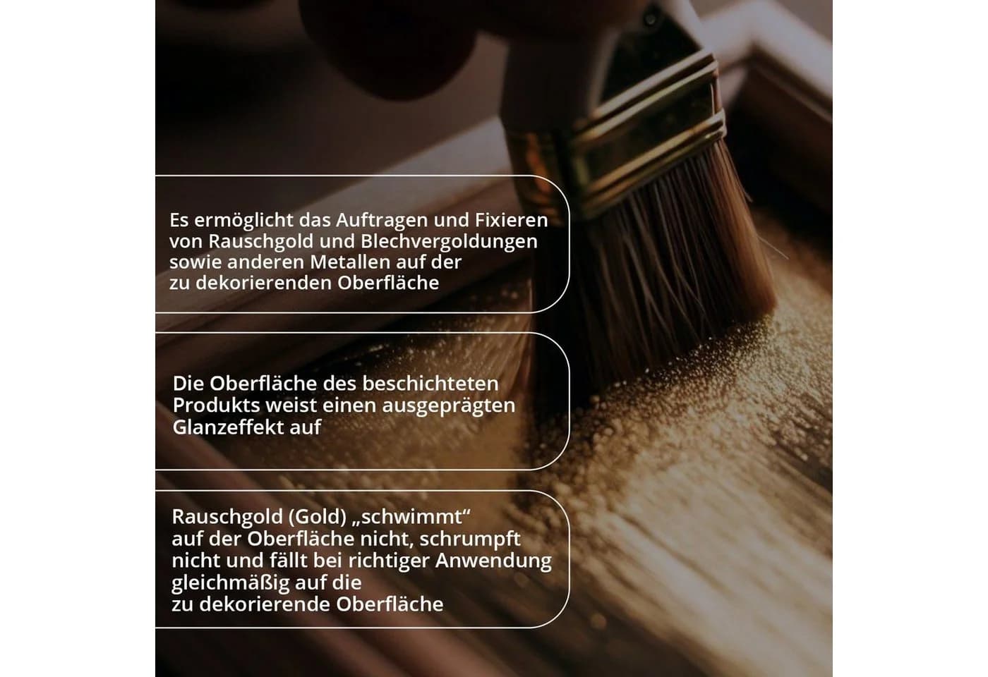 7 Artists Bastelkleber Anlegemilch Blattgold Kleber auf Wasserbasis 50ml - Bild 3