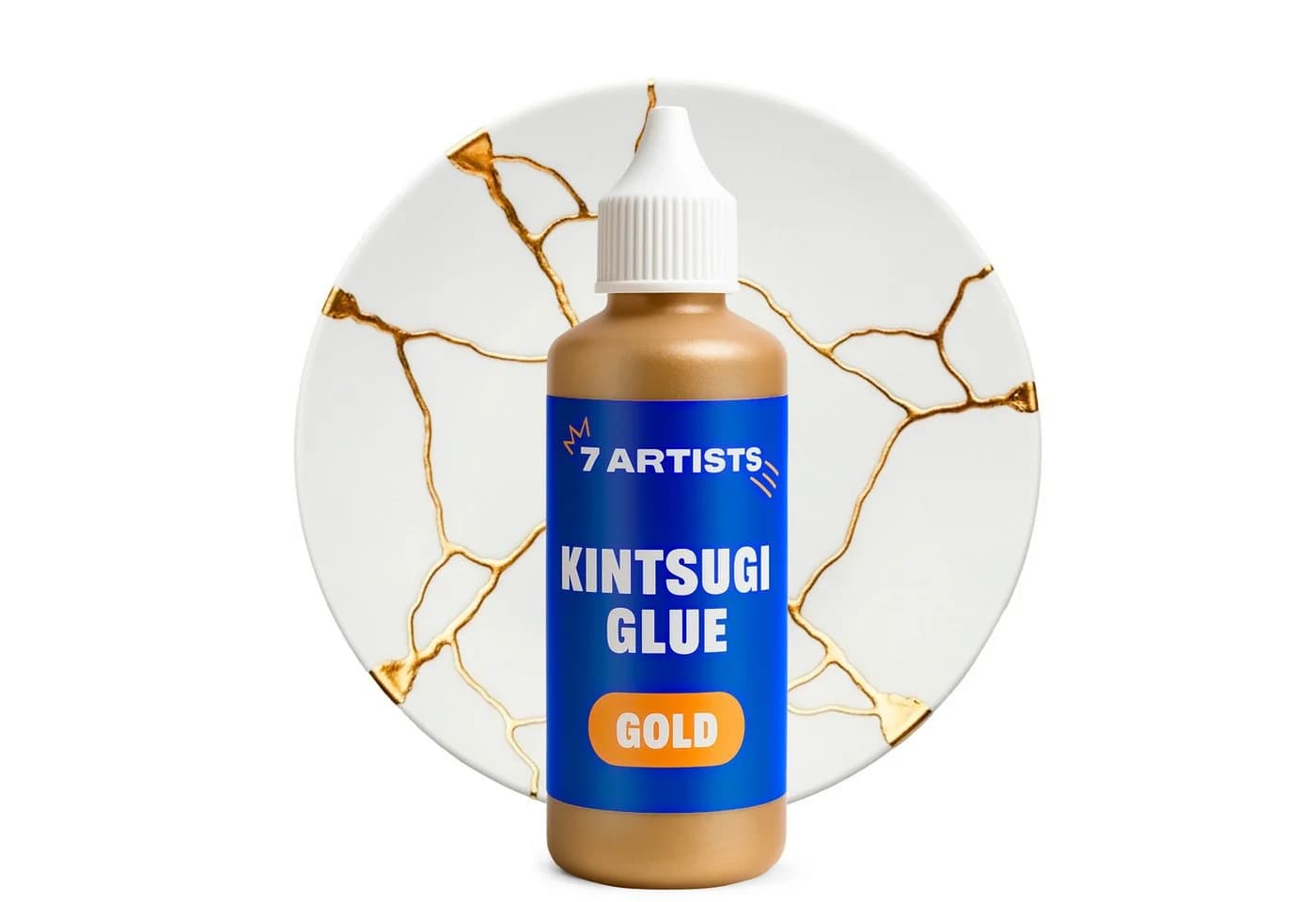 7 Artists Kintsugi Kleber Gold Keramik Porzellan Reparatur Deko 80 ml - Bild 2