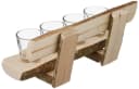 Deggelbam Schnapsbank Holzbank mit 4 Stamperl Bild 1